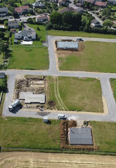 Vue aérienne terrain